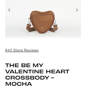 Be My Valentine Heart Crossbody Bag in Brown